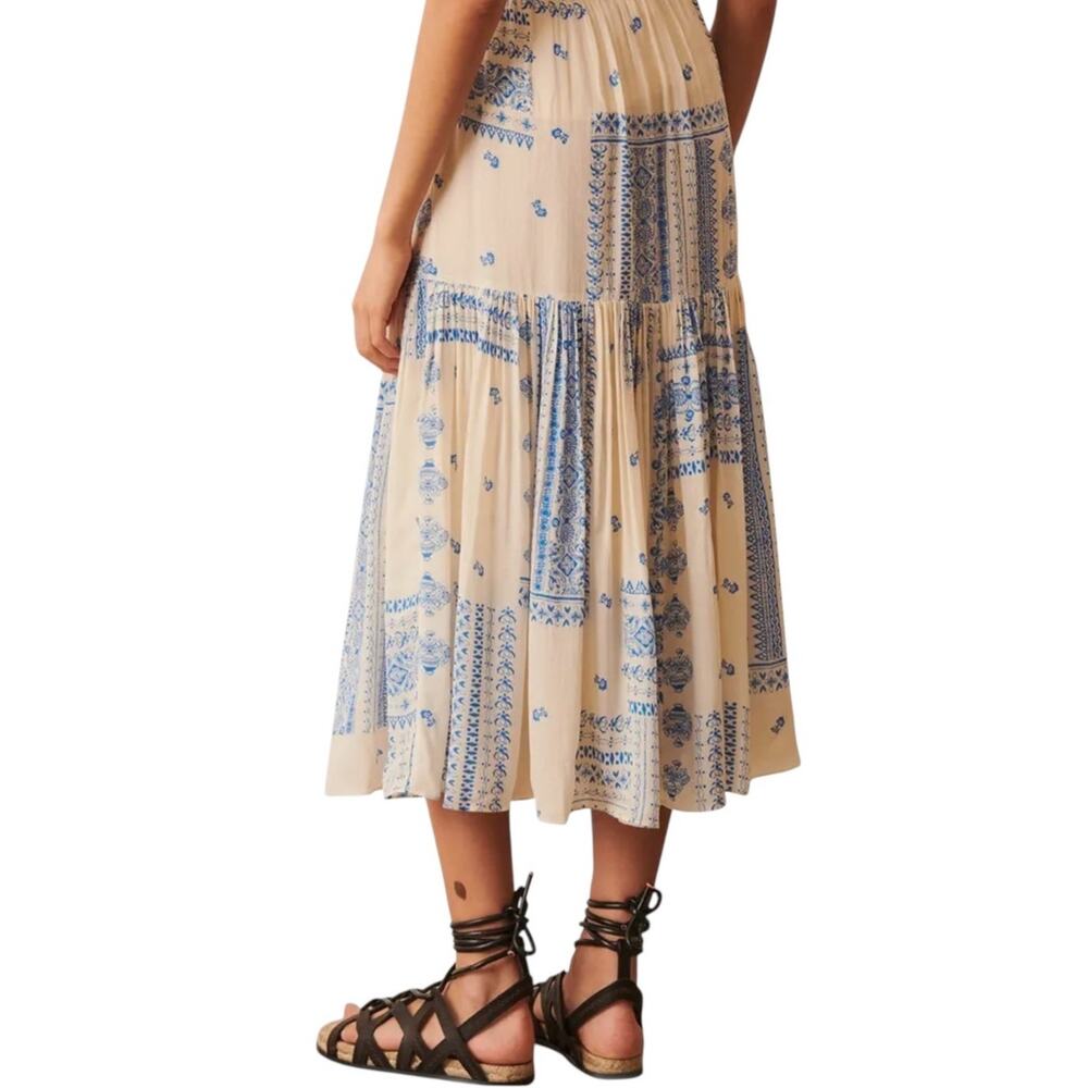 NWT! BA&SH Jupe Ionder Bandana Flowy Printed Midi Skirt - Size 1 / Small - Picture 6 of 10